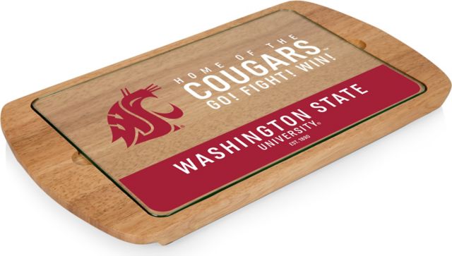 Washington State University Billboard Glass Top Serving Tray - ONLINE ONLY