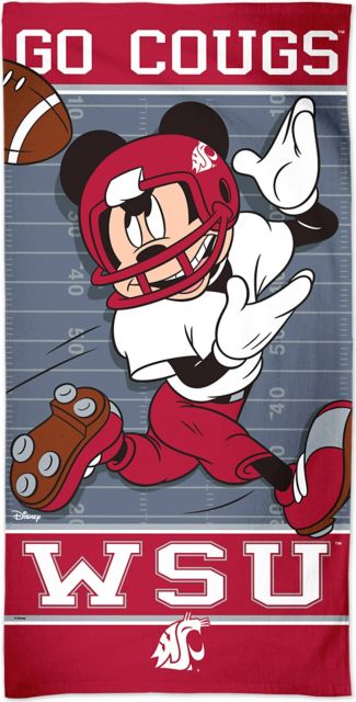 Washington State University 30''X60'' Beach Towel -Mikcey Mouse - ONLINE ONLY