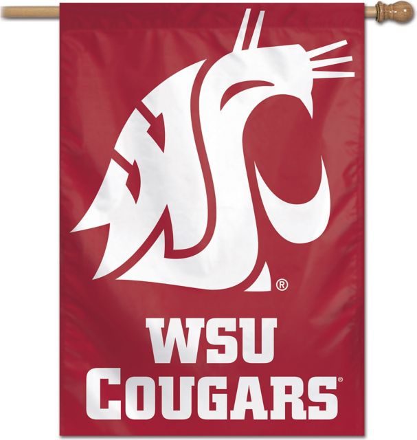 Washington State University Cougars 28''X40'' Vertical Flag  - ONLINE ONLY