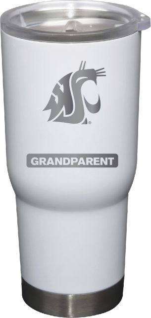 22 oz White Stainless Steel Tumbler Grandparent