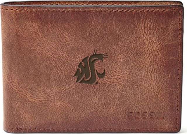 Fossil Leather Derrick Front Pocket Bifold - Brown - ONLINE ONLY