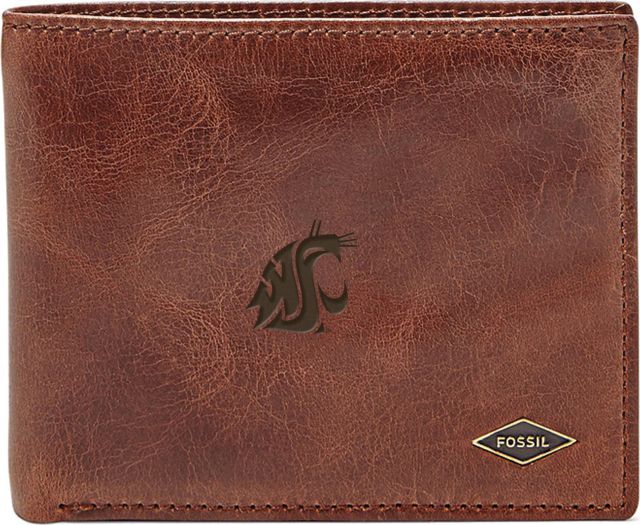 Fossil Leather Ryan RFID Flip ID Bifold - Dark Brown - ONLINE ONLY