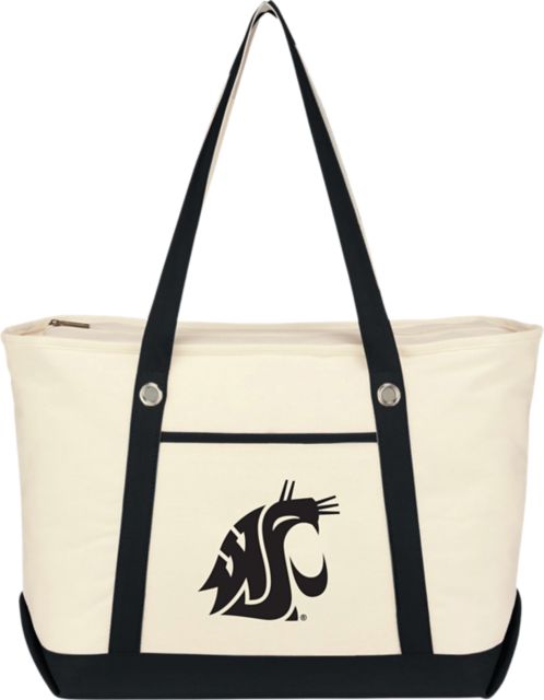 Washington State University Cougars Canvas Zipper Tote Bag