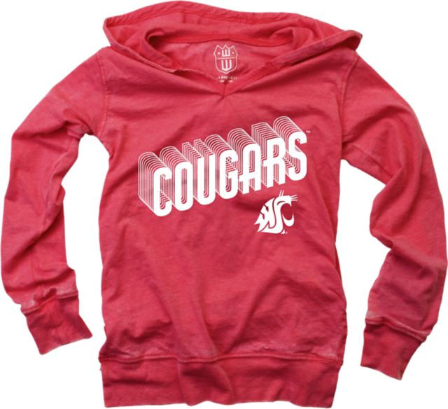 Washington State University Toddler Girl's V-Neck Hooded Sweatshirt