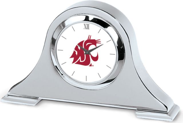 CSI Silver Napoleon Desk Clock With Colored Medallion - ONLINE ONLY