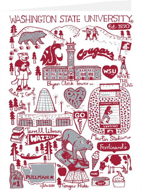 Washington State University 10 Pack Notecards