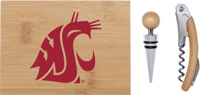 Washington State University Bamboo Wine Tool Set
