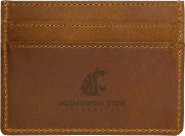 Washington State University Leather Card Holder