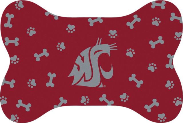 Washington State University Bone Shaped Pet Mat