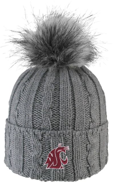 Washington State University Women's Fur Pom Beanie