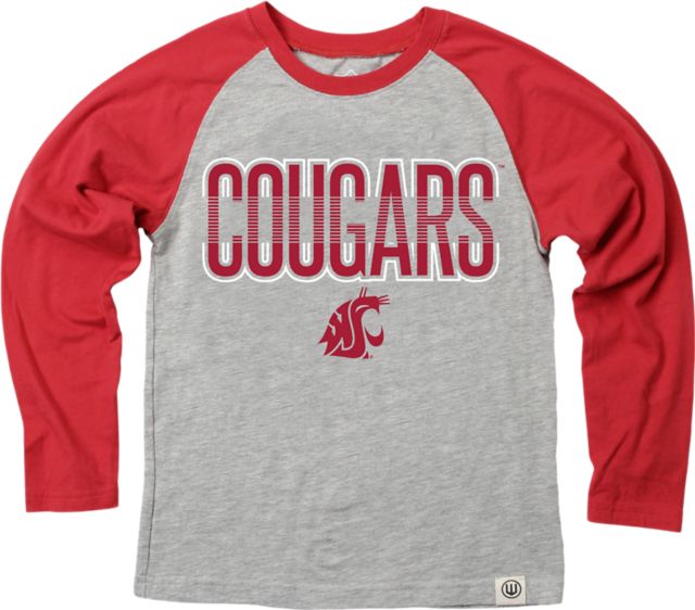 Washington State University Cougars Youth Boy's Raglan Long Sleeve T-Shirt