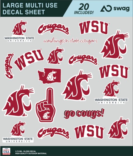Washington State University Large Sticker Sheet