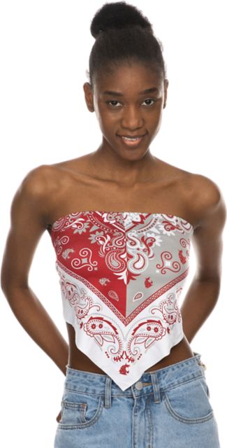 Washington State University Women's Paisley Tie Back Top