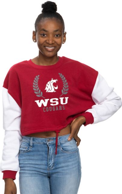 Washington State University Women's Cougars Cropped Crewneck