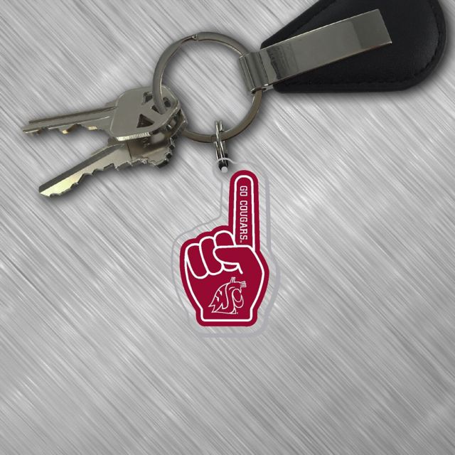Washington State University Mascut Laser Cut Keychain