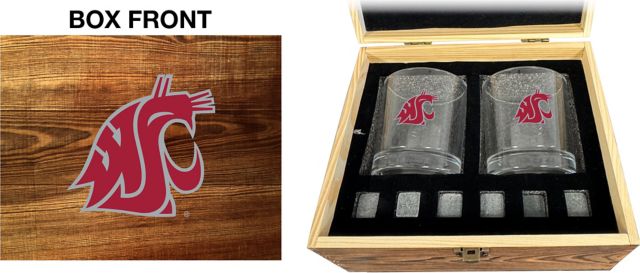 Washington State University Cougars Rock Glass Box Set