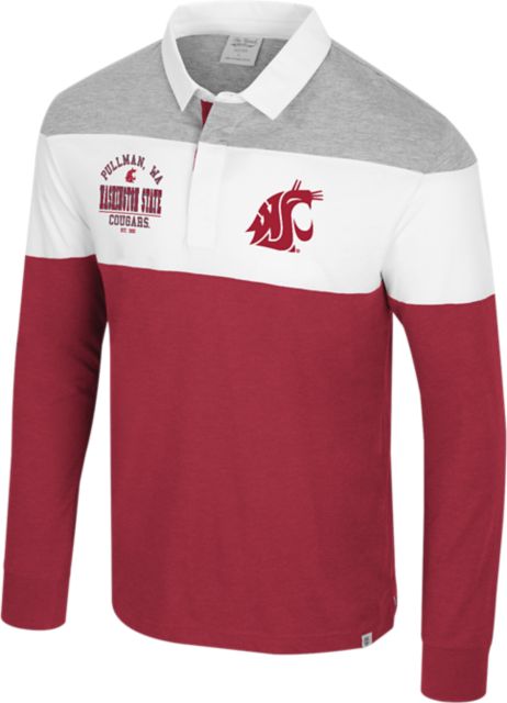 Washington State University Cougars Ground Floor Long Sleeve Rugby Polo