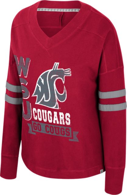Washington State University Women's Violet Oversized Long Sleeve Knit T-Shirt