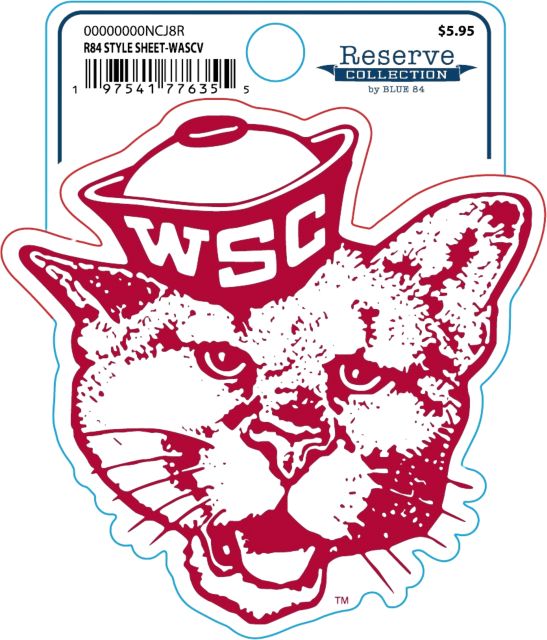 Washington State University Cougars Full Size Sticker
