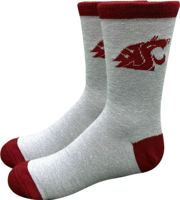 Washington State University Cougars Youth Crew Socks