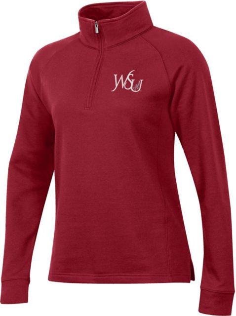 トップス mom Washington State University Mom Women's Relaxed Fit 1/4 Zip Top