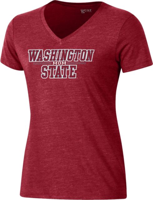 Washington State University Women's Mom V-Neck Short Sleeve T-Shirt