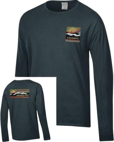 Washington State University Cougars Mountains Comfort Wash Garment Dyed Long Sleeve T-Shirt