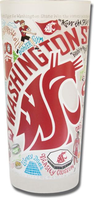 Washington State University Cougars 15 oz. Frosted Glass Cup