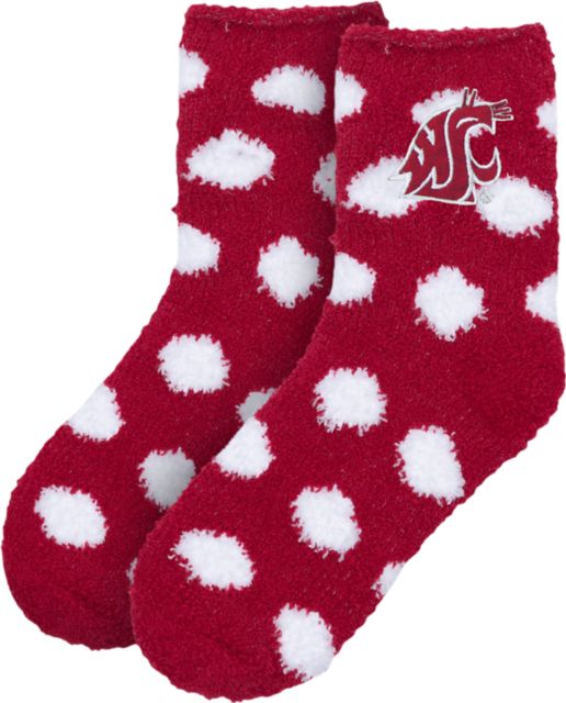Washington State University Youth Fuzzy Dot Socks