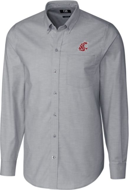 Washington State University Woven Long Sleeve Polo