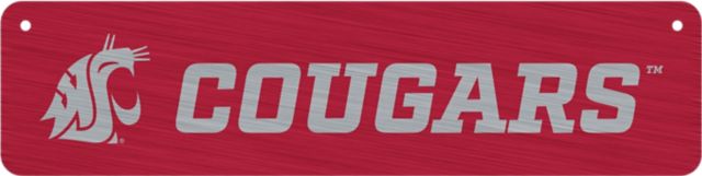 Washington State University Cougars Metal Street Sign
