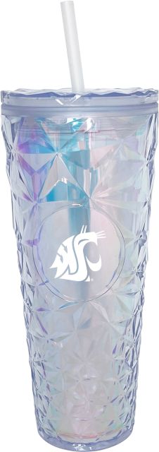 Washington State University 25 oz. Diamond Double Wall Plastic Tumbler
