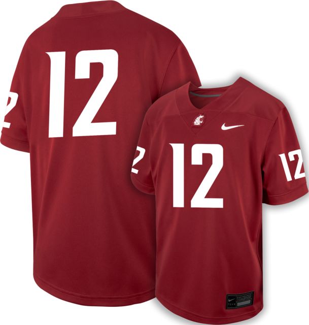 Washington State University Football #12 Youth Replica Jersey