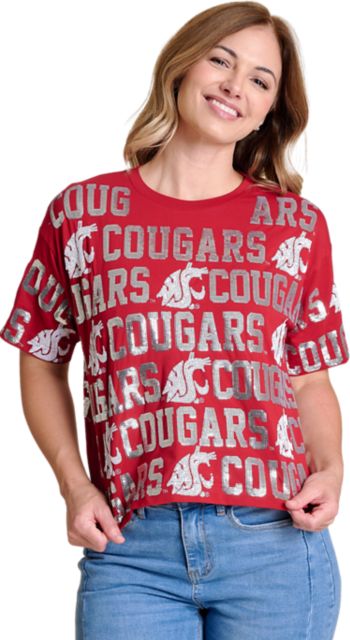 Washington State University Women's Sequin Short Sleeve T-Shirt