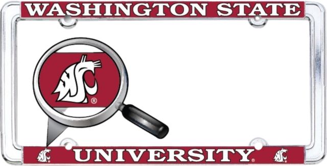 Washington State University Thin Dome License Plate Frame