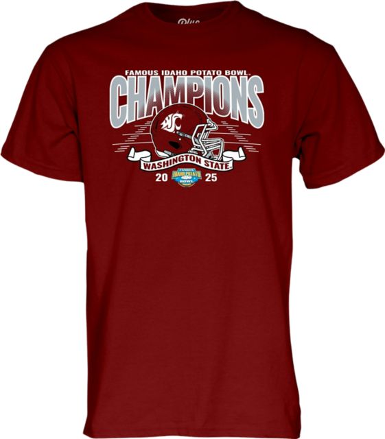 Washington State University Cougars Football 2025 Potato Bowl Champions Short Sleeve T-Shirt