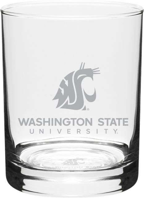 Washington State University 14 oz. Double Old Fashioned Glass