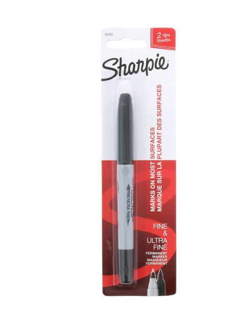 SHARPIE TWIN TIP BLACK CARDED