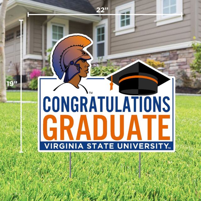 Virginia State University Grad Lawn Sign