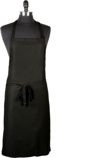 Bib Apron without Pocket - Black, 33'' Long x 23'' Wide