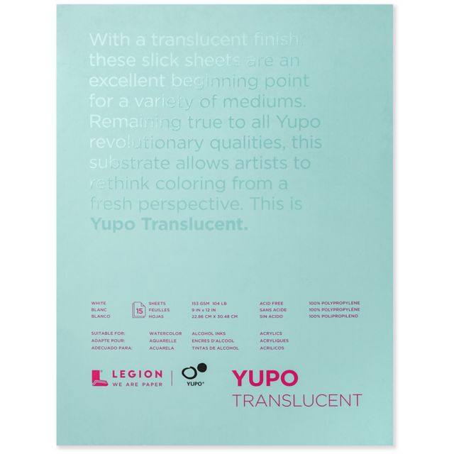 YUPO TRANS W-C 9X12 15 SH