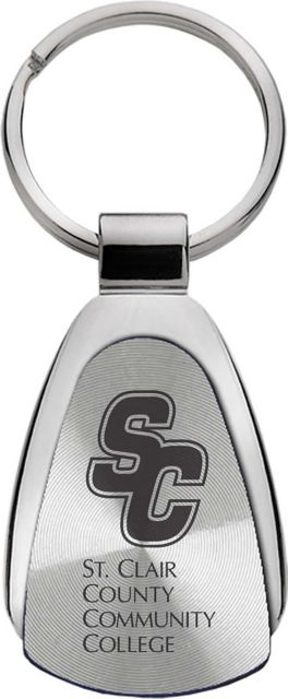 St. Clair County Community College Teardrop Keychain