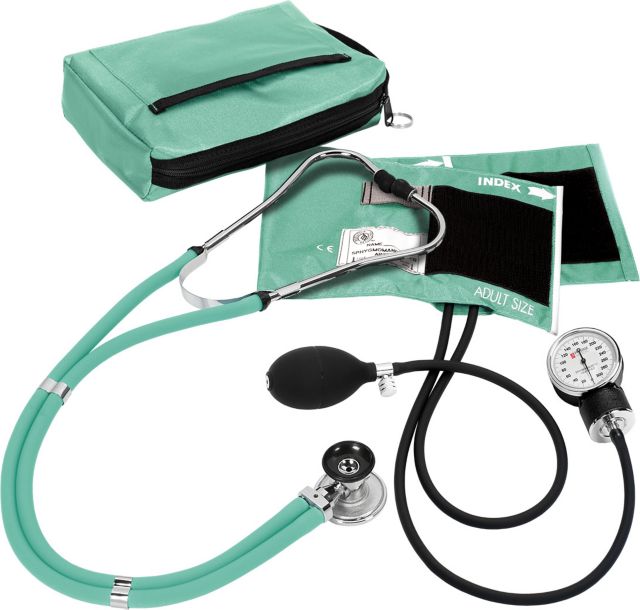 ANEROID SPHYGMOMANOMETER/SPRAGUE-RAPPAPORT COMBINATION KIT-AQUA SEA