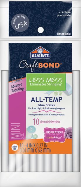HOT GLUE STICKS 4-INCH MINI 10 COUNT