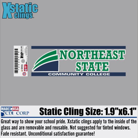 Northeast State Bears Cling Decal