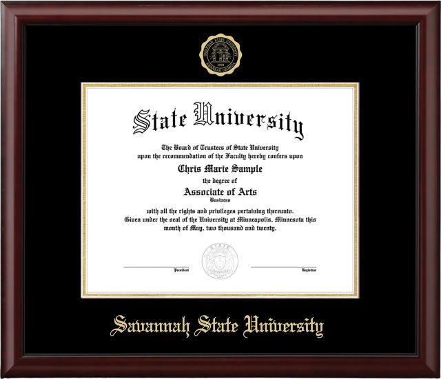 Savannah State University Mahogany Scholar Diploma Frame
