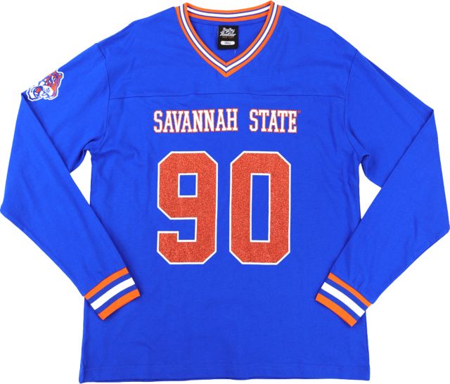 Savannah State University HBCU Women's Long Sleeve Football Jersey