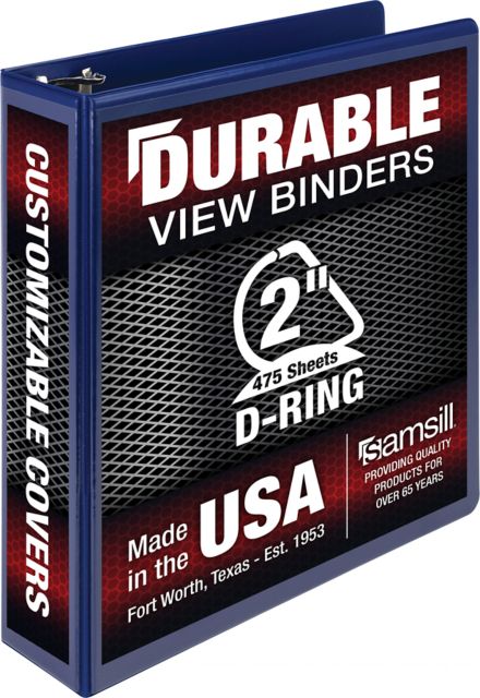 BINDER 2 IN DURABLE VIEW BLUE