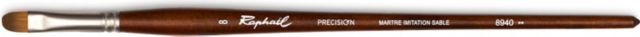 PRECISION LONG HANDLE BRUSH FILBERT SZ 8