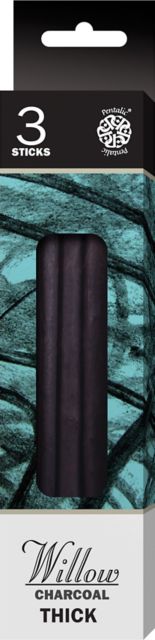 Pentalic Thick Willow Charcoal 3-Sticks